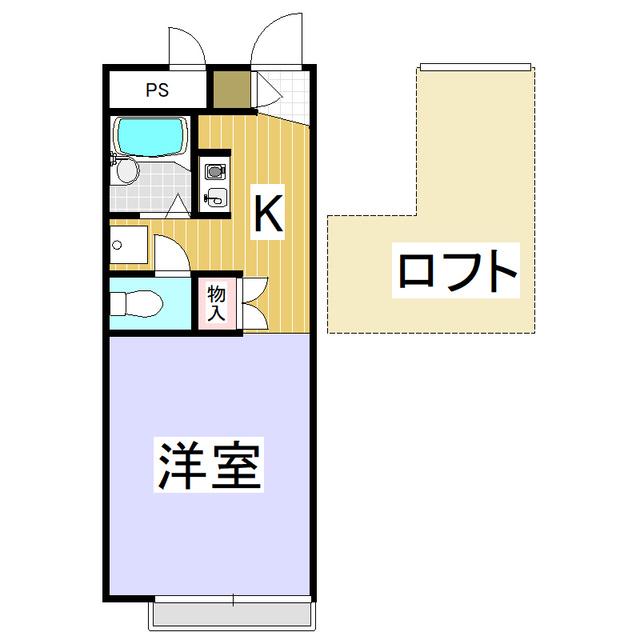 レオパレスドミールII(1K/2階)の間取り写真