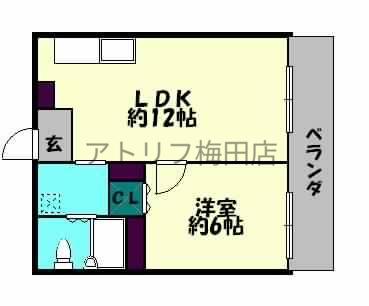 MAX2(1LDK/6階)の間取り写真