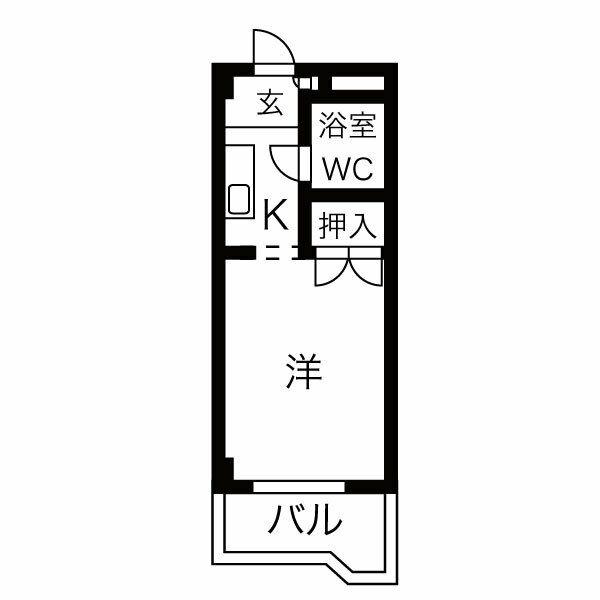 鬼頭本社ビル(1K/5階)の間取り写真