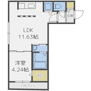 FORESTA148(1LDK/3階)の間取り写真