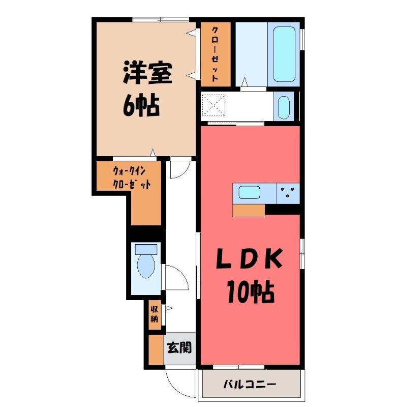 グラッツェ(1LDK/1階)の間取り写真