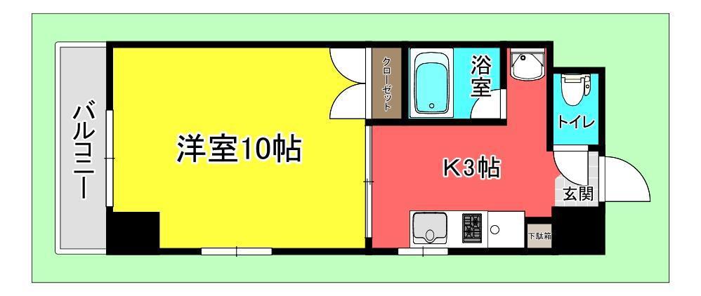 クレスト昭和中(1K/5階)の間取り写真