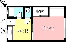 多摩サニーハイツ(1K/2階)の間取り写真