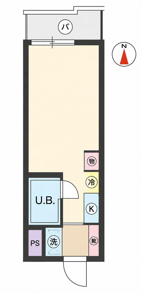 トップ北綾瀬第2(ワンルーム/4階)の間取り写真