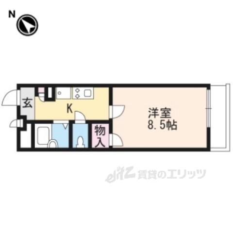 レオパレスパルティール北堀池(1K/2階)の間取り写真