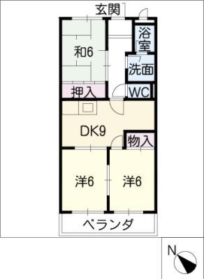 パークハイツ(3DK/3階)の間取り写真