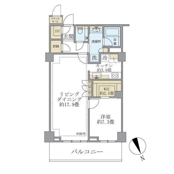 TOFROM YAESU RESIDENCEトフロム八重洲レジデンス(1LDK/5階)の間取り写真