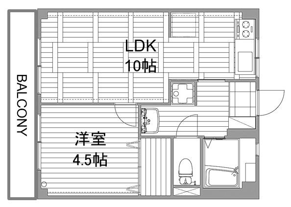 グランツレジデンス(2LDK/4階)の間取り写真