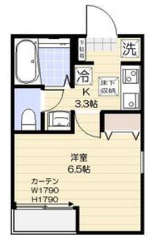 バロス大森(1K/3階)の間取り写真