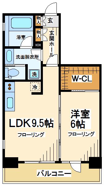 ドゥーエつつじヶ丘(1LDK/3階)の間取り写真
