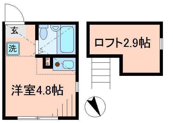 ケーンヒル田端(ワンルーム/3階)の間取り写真