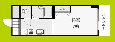 中井マンション(ワンルーム/3階)の間取り写真