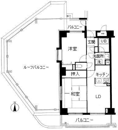 シアーズ南浦和(2LDK/7階)の間取り写真