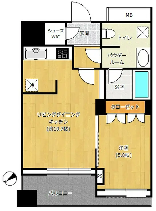 プラウドタワー二子玉川 4階階 間取り