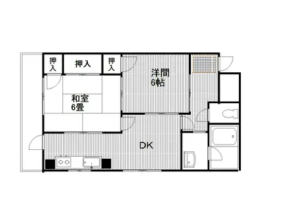 緒方ビル(2DK/3階)の間取り写真