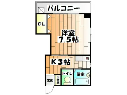 アイリス兵庫(1K/5階)の間取り写真