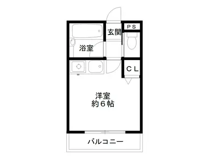 シャ・トリコロール千里丘東II(ワンルーム/3階)の間取り写真