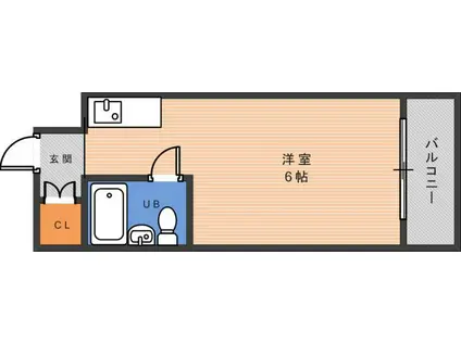 コーポラス小路(ワンルーム/4階)の間取り写真