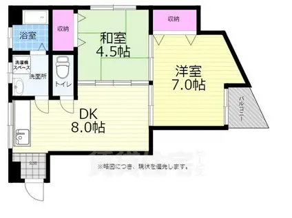 泉紙業ビル(2DK/4階)の間取り写真