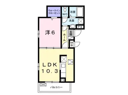 ブランコ コリーヌ(1LDK/1階)の間取り写真