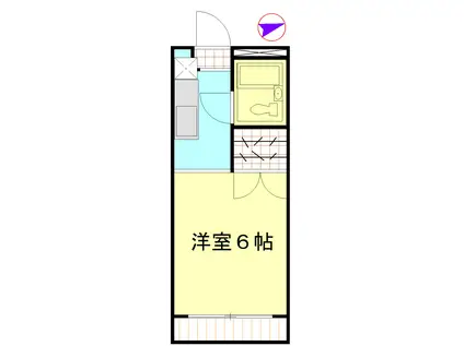 コーポ長谷川E棟(1K/2階)の間取り写真