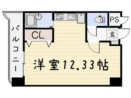 第IIIコーポあけみ(ワンルーム/3階)の間取り写真
