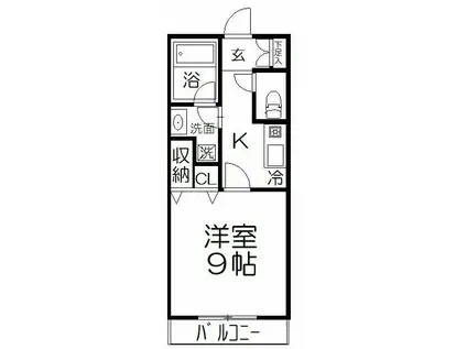 GRANDE MAISON HOSOYAMA(1K/1階)の間取り写真