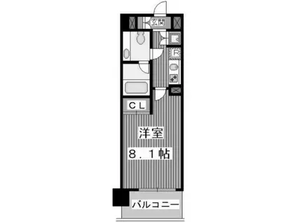 メインステージ滝野川桜通(1K/7階)の間取り写真