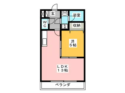 コスモハイツKATOHII(1LDK/1階)の間取り写真