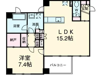 カスタリア三宿(1LDK/5階)の間取り写真