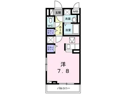 エスペランサ子安通(ワンルーム/1階)の間取り写真