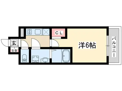 エスリードレジデンス大阪グランノースⅡ(1K/3階)の間取り写真