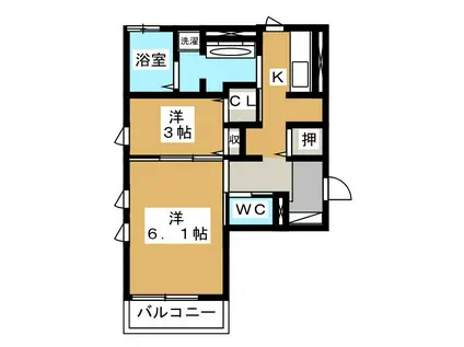 GRANDE CHOUCHOUMONICA(2K/2階)の間取り写真