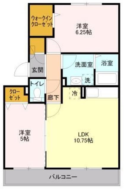 フォレストパーク(2LDK/3階)の間取り写真