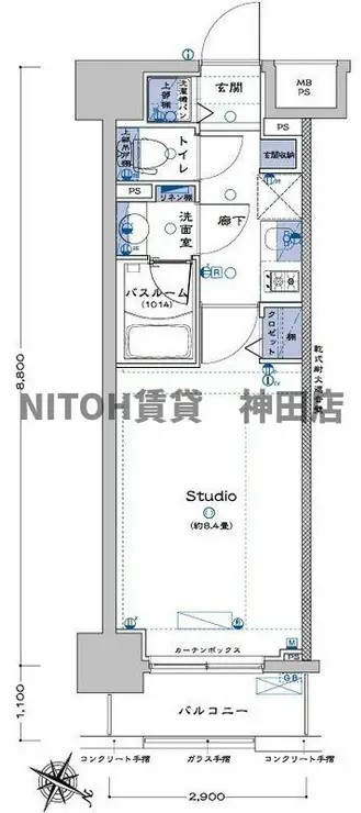 ライオンズクオーレ東京三ノ輪シティゲート 6階階 間取り