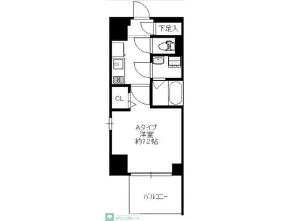 アルティジャーノD S SAYAMA(1K/7階)の間取り写真