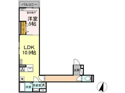 セレスティア小豆沢(1LDK/2階)の間取り写真