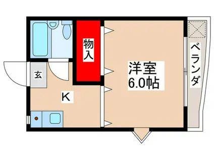 リバティハイツ(1K/1階)の間取り写真