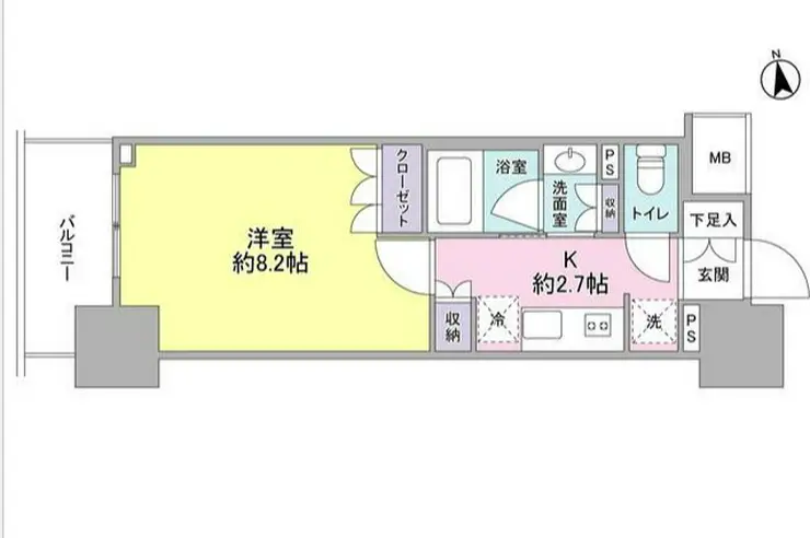 スタイリオ品川中延 13階階 間取り