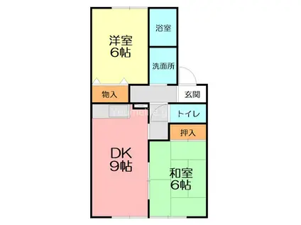 ビッグフィールド(3DK/2階)の間取り写真