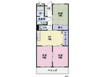 LIMPIA大山(3DK/3階)の間取り写真