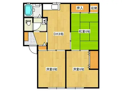 ディアス長崎(3DK/1階)の間取り写真