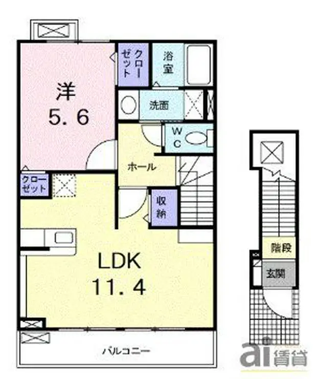 クラール メイ 2階階 間取り