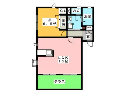 第7メゾン勝沼(1LDK/1階)の間取り写真