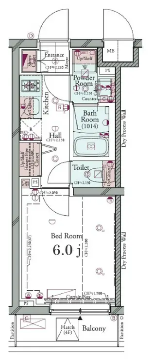 コンシェリア横濱元町 THE RESIDENCE 3階階 間取り