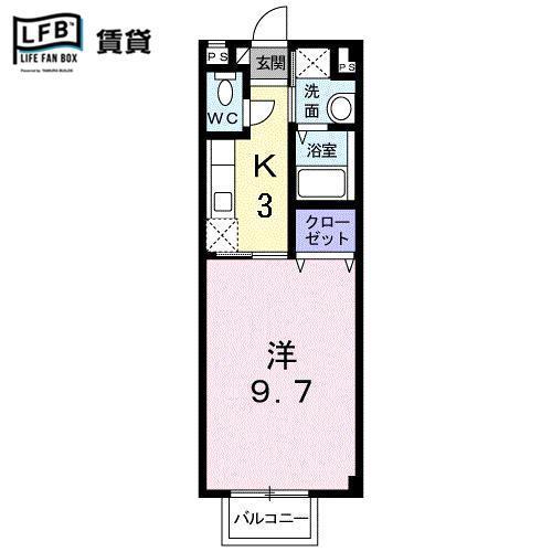 MIONA.12(1K/1階)の間取り写真