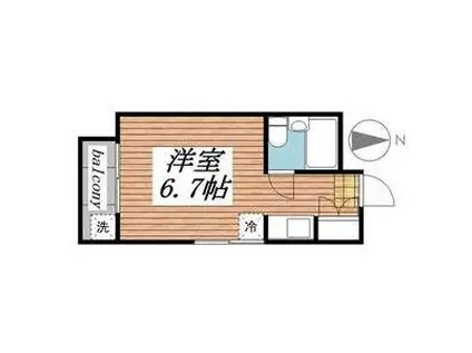 メゾン・ド・ペルミ(ワンルーム/1階)の間取り写真