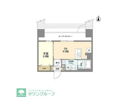 ウェルスクエア錦糸町サウス(1DK/7階)の間取り写真