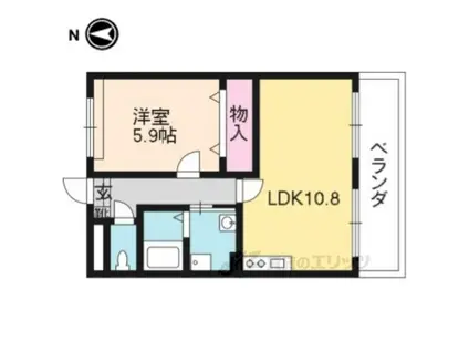 アプローズ(1LDK/2階)の間取り写真