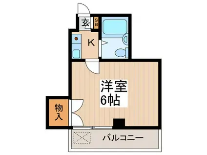 クレスト恋が窪(1K/1階)の間取り写真